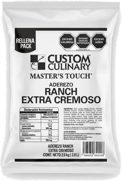 Aderezo Ranch 2KG Pouch Custom Culinary