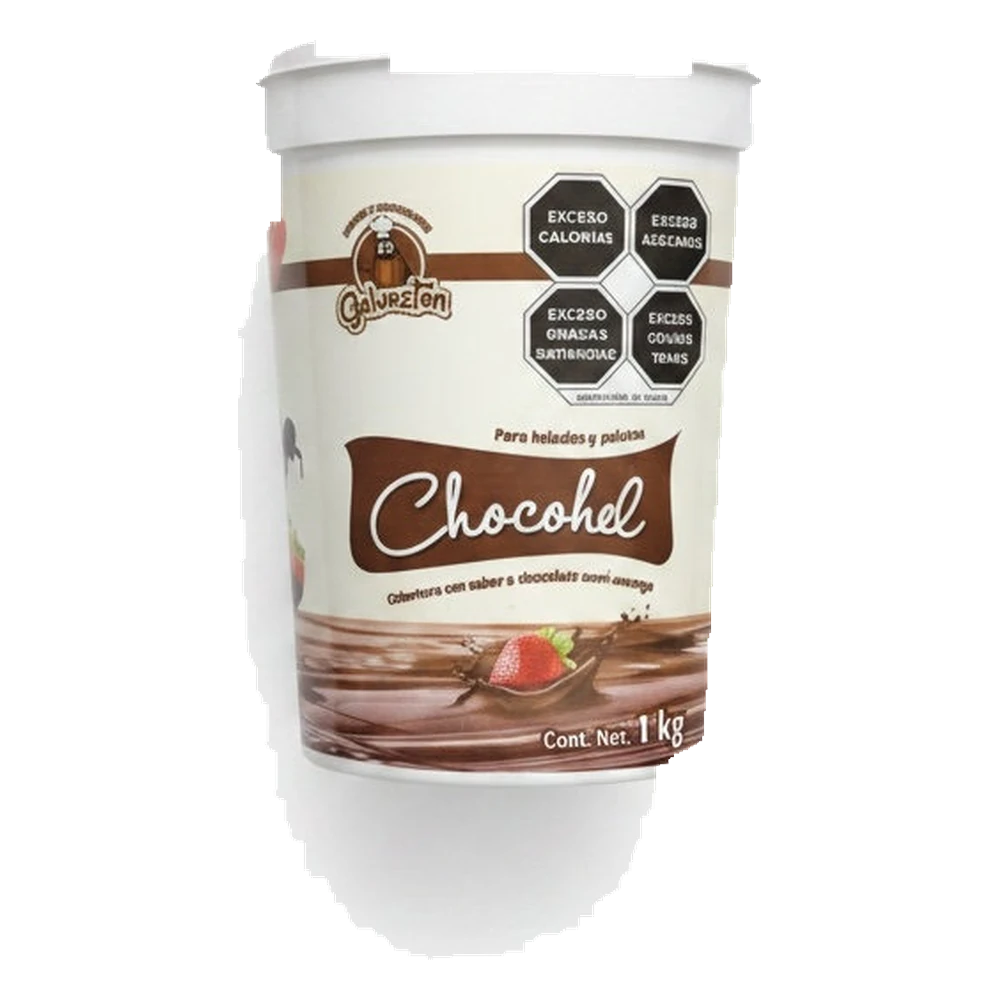 Bote Cobertura para Helados Sabor Chocolate Chocohel 1KG