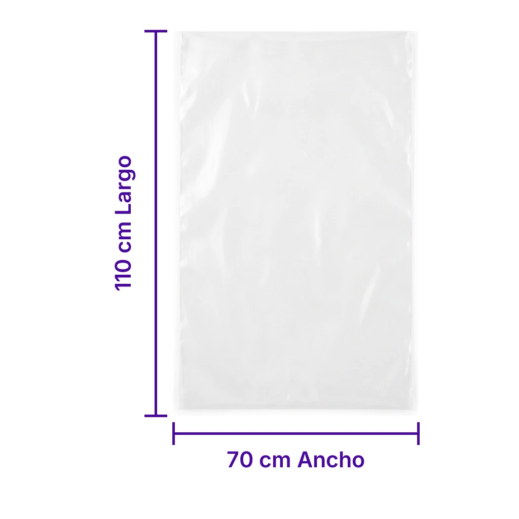 Bolsa Plastico Cortada 70X110 - medidas