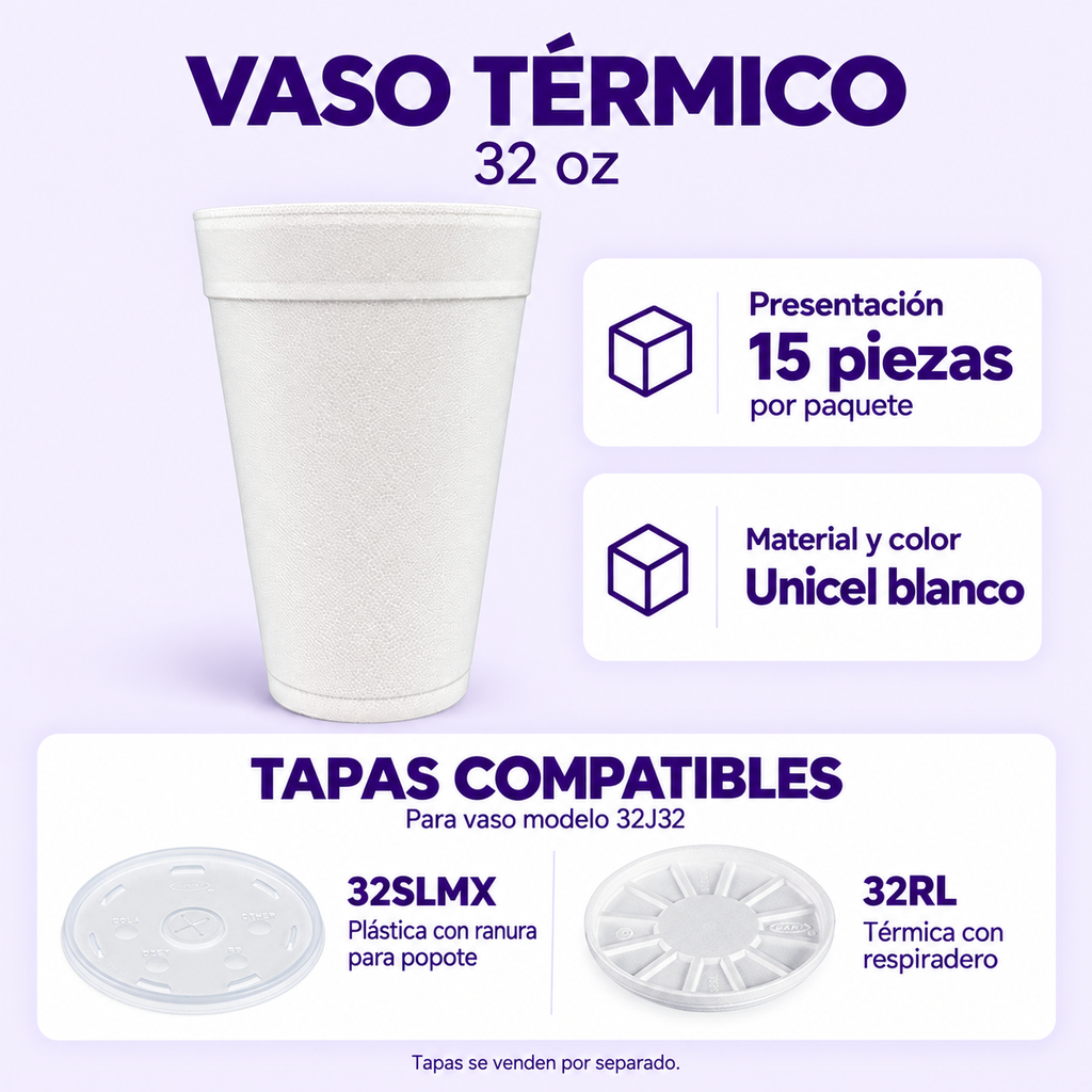 Dart 32J32 · Ficha de producto · 15 piezas y tapas compatibles · Foto real