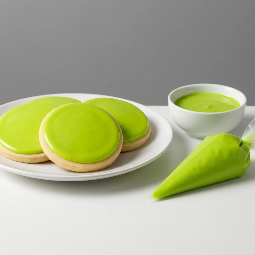 Modo de uso: galletas con glaseado verde
