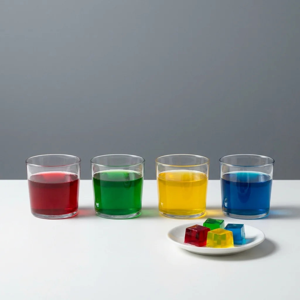 Modo de uso: gelatinas de colores