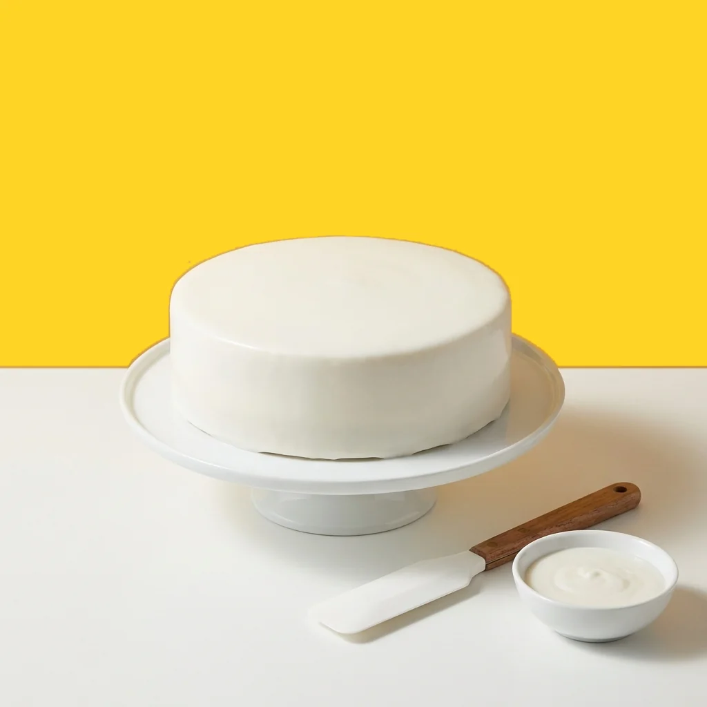 Modo de uso: pastel con glaseado blanco