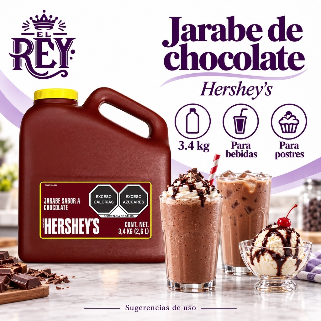 Jarabe Líquido Chocolate Hershey´s 3.4kg | ficha