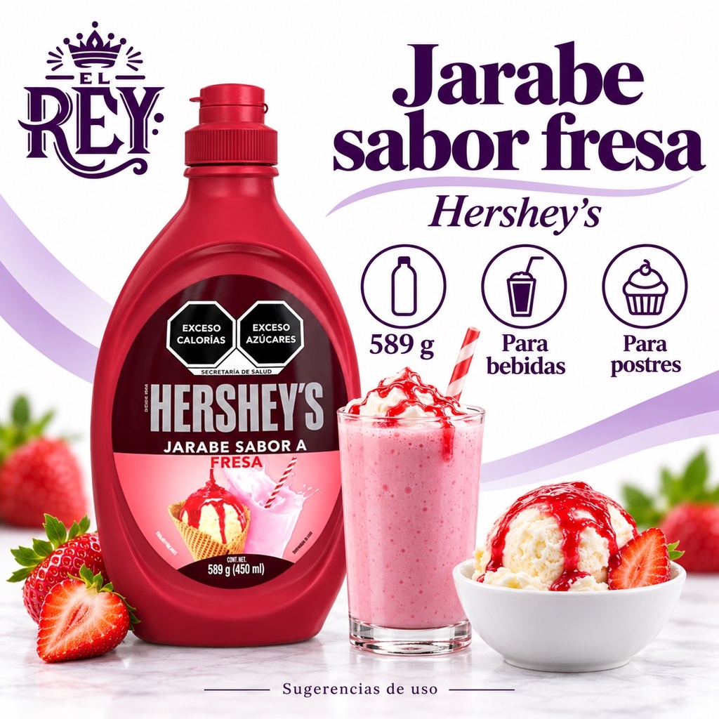 Jarabe Hershey´s Sabor Fresa 589GRS | ficha
