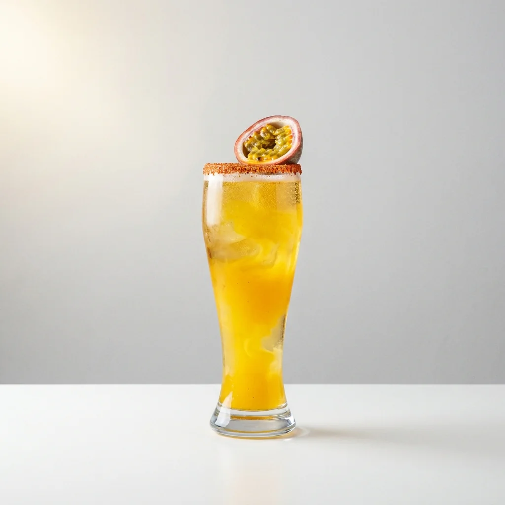 Modo de uso: michelada de maracuyá