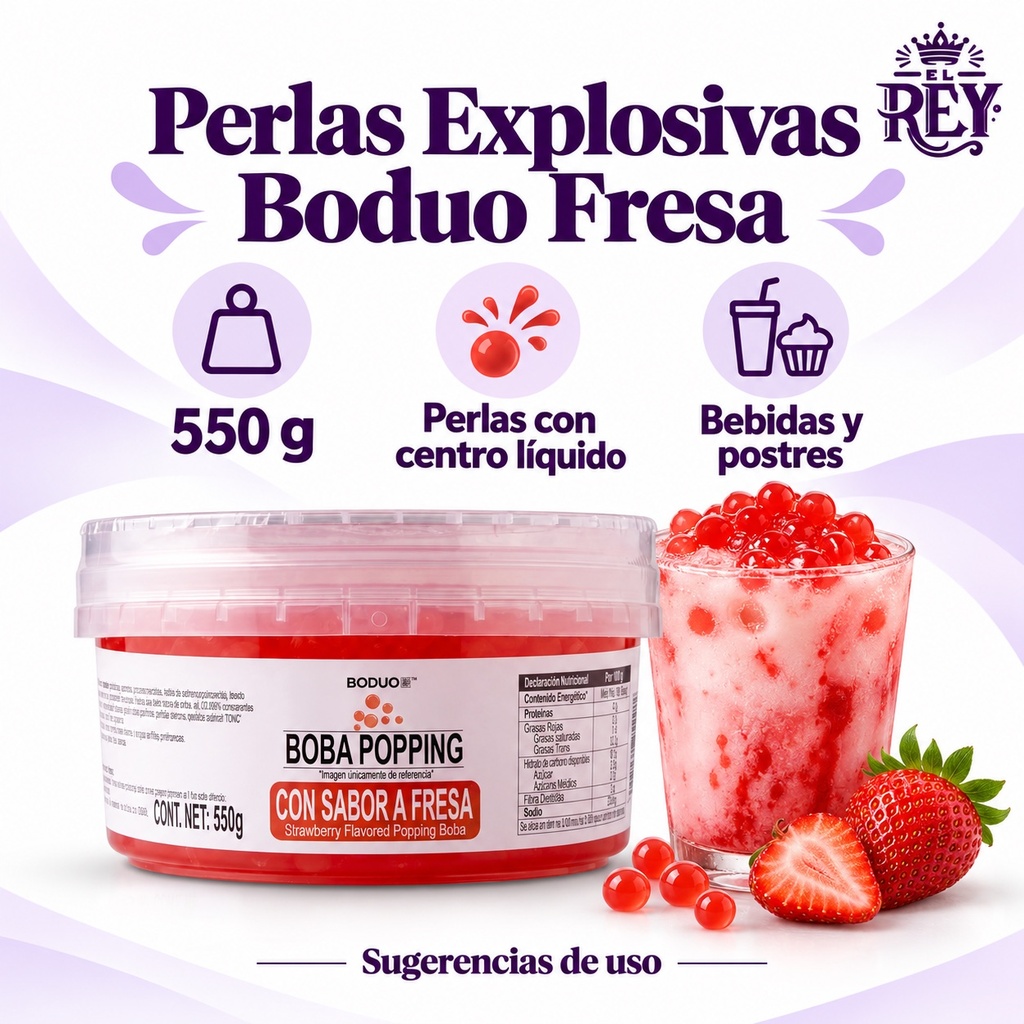 Perlas Explosivas Boduo Fresa | ficha