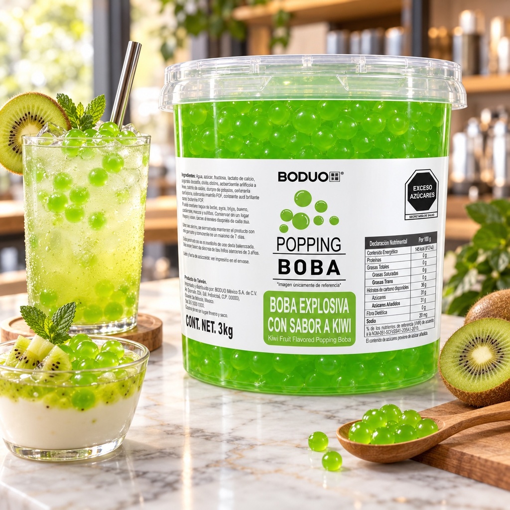 Perlas Explosivas Boduo Kiwi | escena