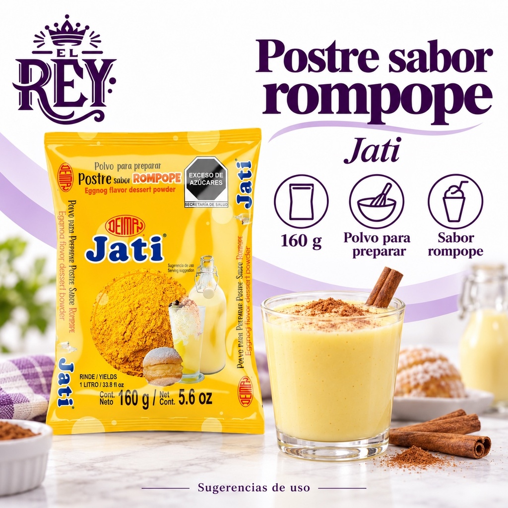 Polvo para Preparar Rompope Jati 160GR | ficha