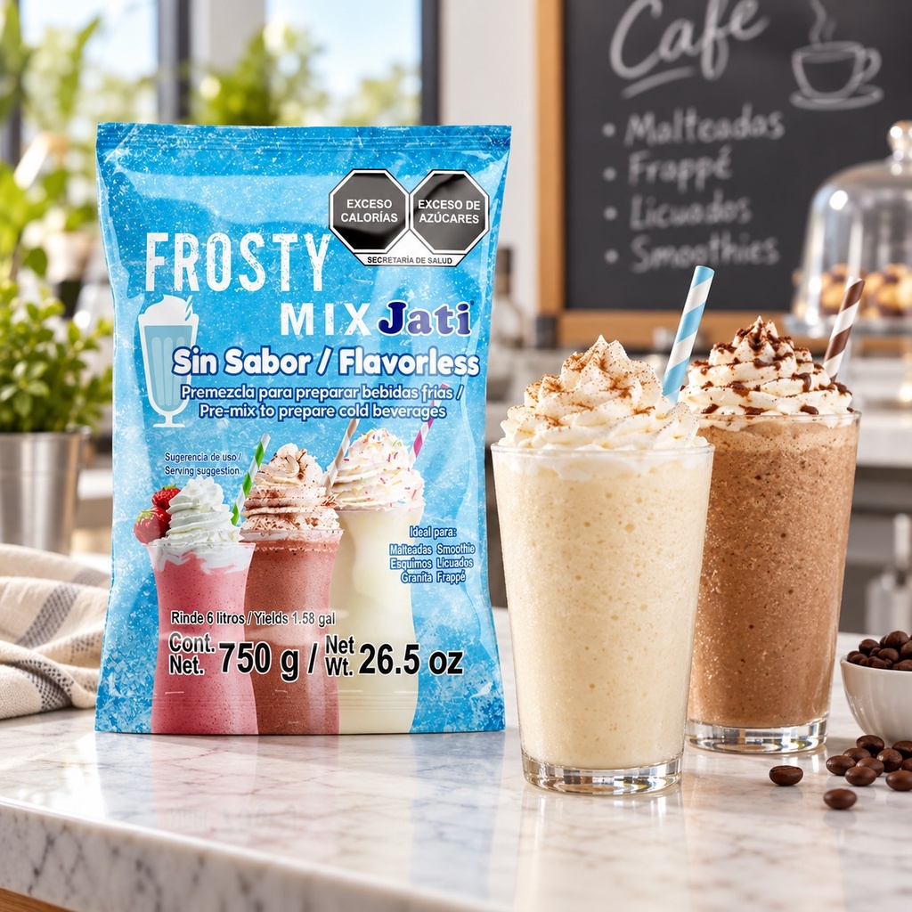 Base para Frappé Ffrosty Mix Natural (sin Sabor) Jati 750GR | escena