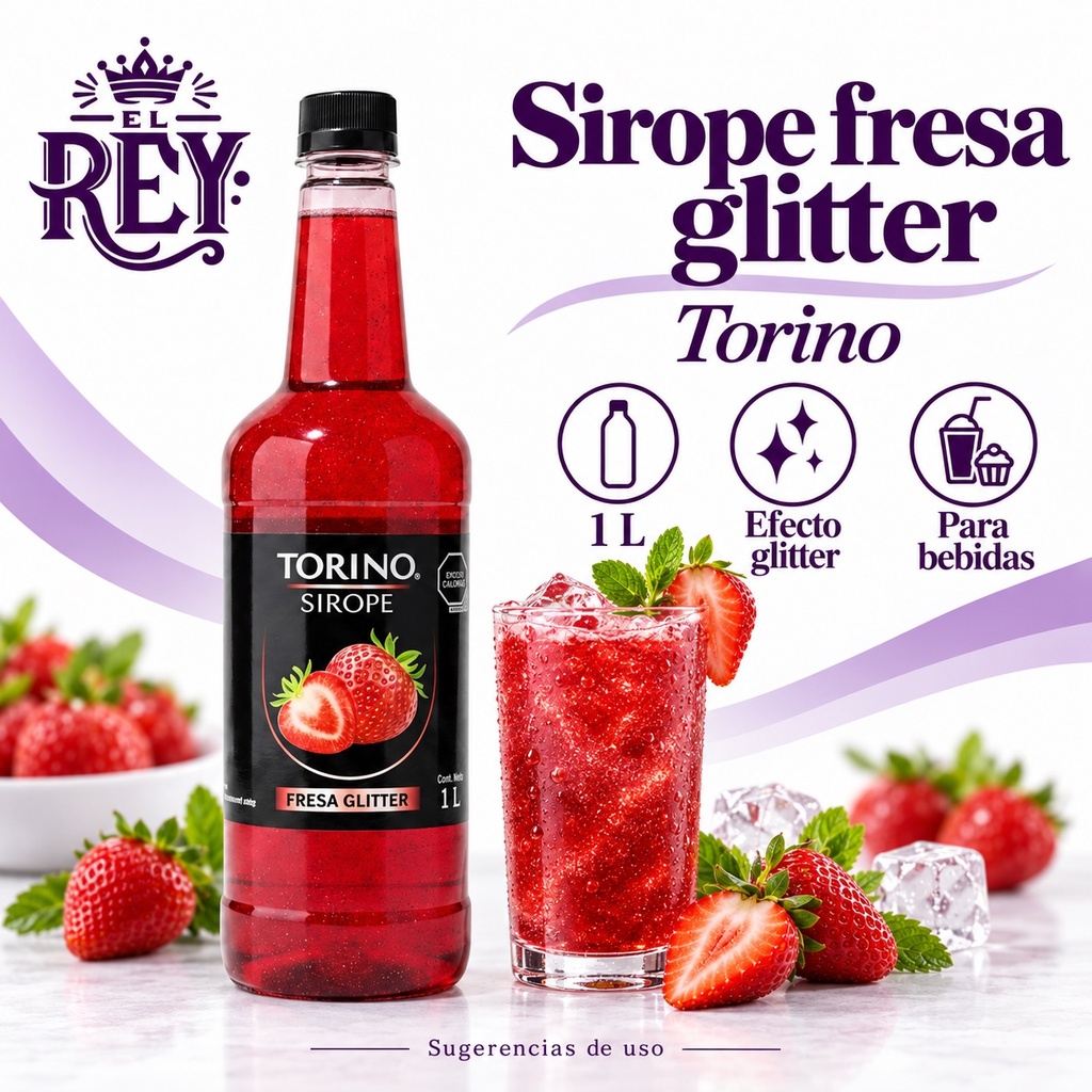 Torino Sirope Fresa Glitter 1LT | ficha