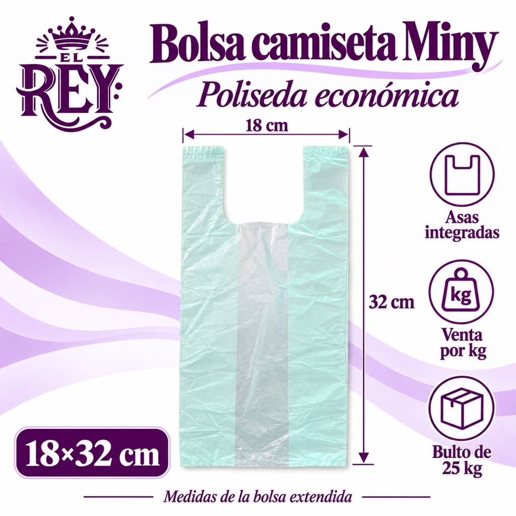 Bolsa camiseta Miny 18×32 cm | ficha