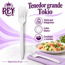 Tenedor grande Tokio | Blanco | ficha