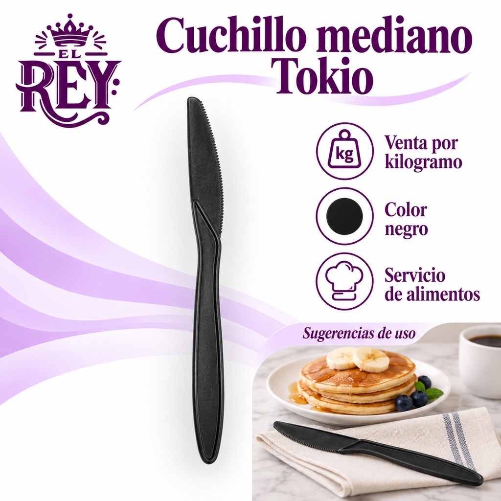 Cuchillo mediano Tokio | Negro | ficha