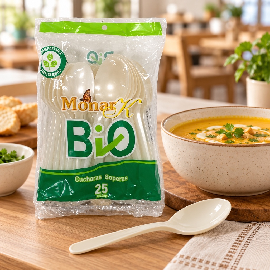 Cuchara sopera Monark Bio | Marfil | escena