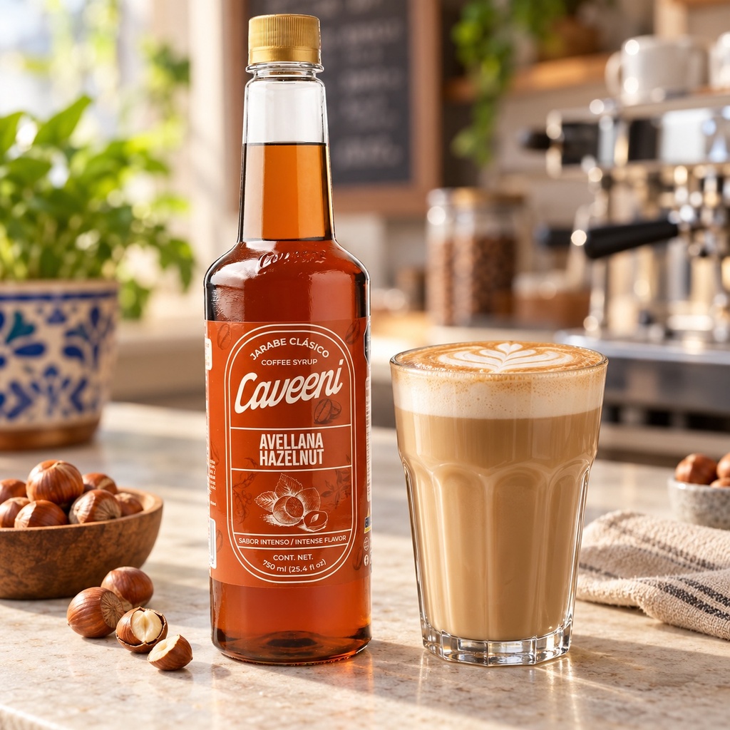 Jarabe Sabor Avellana Caveeni 750ML | escena