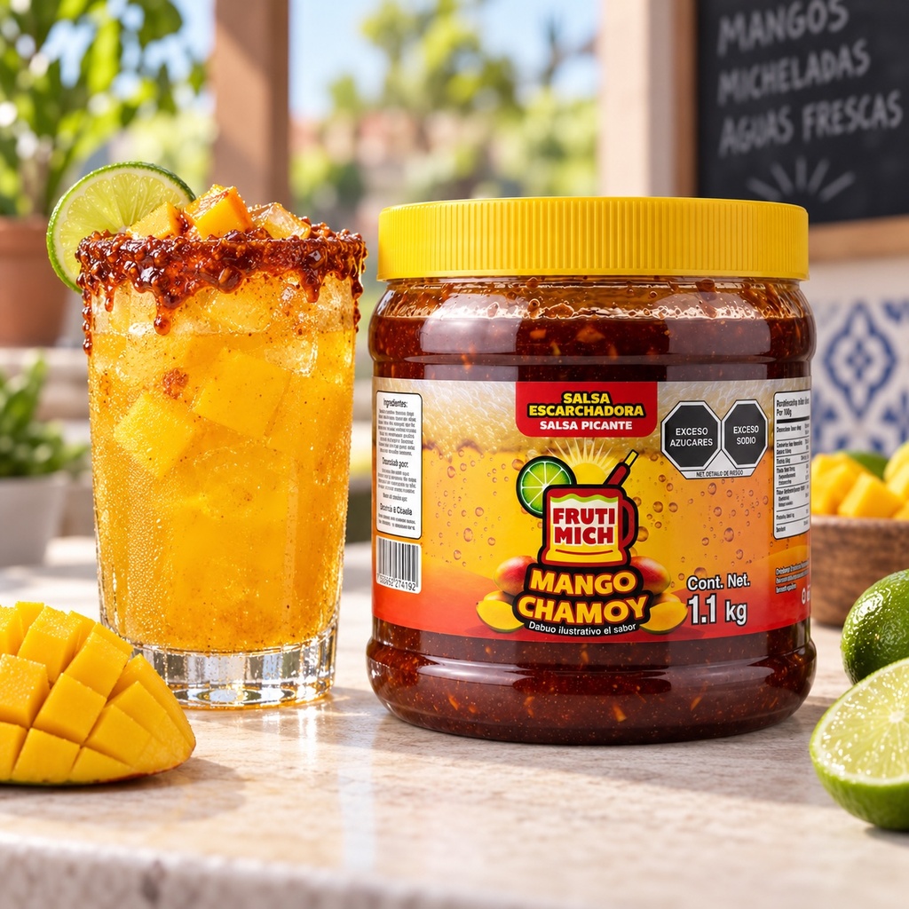 Escarcha para Bebidas Fruti Mich Mango Chamoy 1.1KG | escena