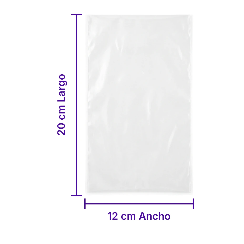 Bolsa Plastico Cortada 12X20 - medidas