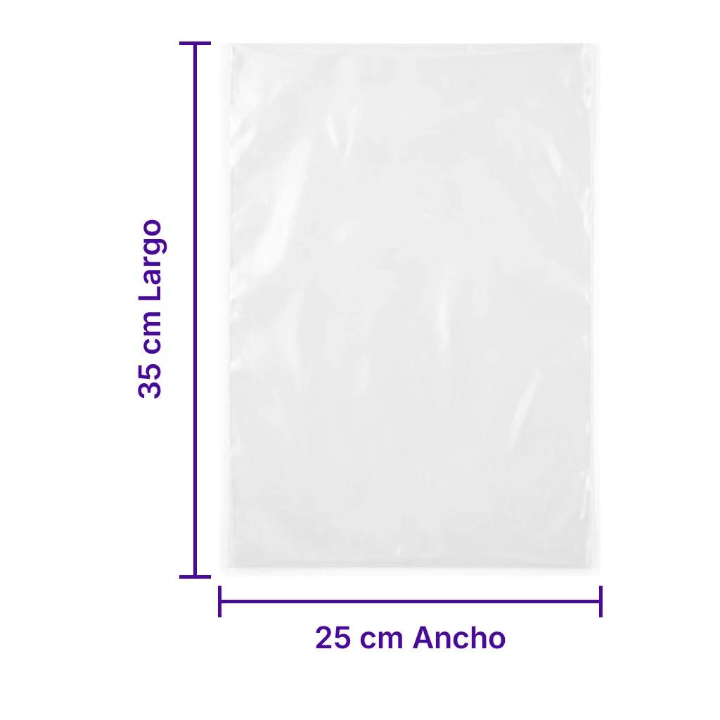 Bolsa Plastico Cortada 25X35 - medidas