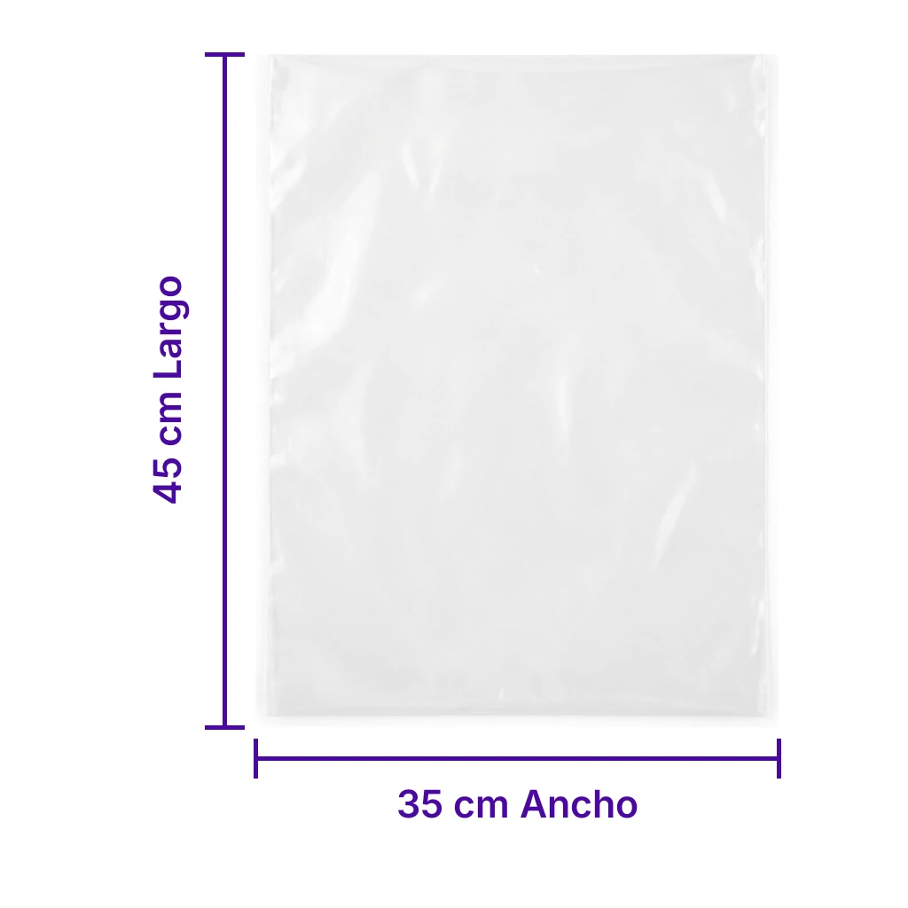 Bolsa Plastico Cortada 35X45 - medidas