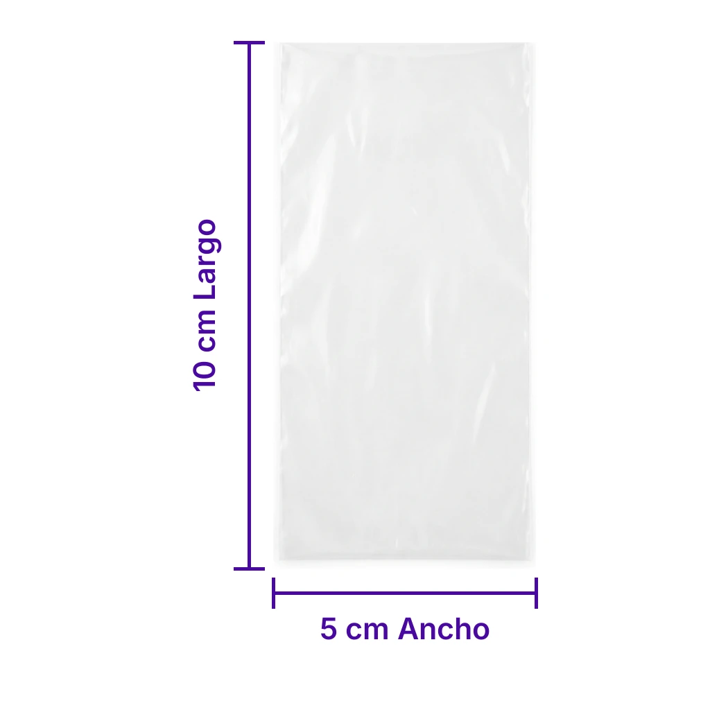 Bolsa Plastico Cortada 5X10 - medidas