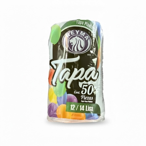 [TVP1-1098] Tapa Vaso Plástico 12oz/14oz Reyma 50 Pz