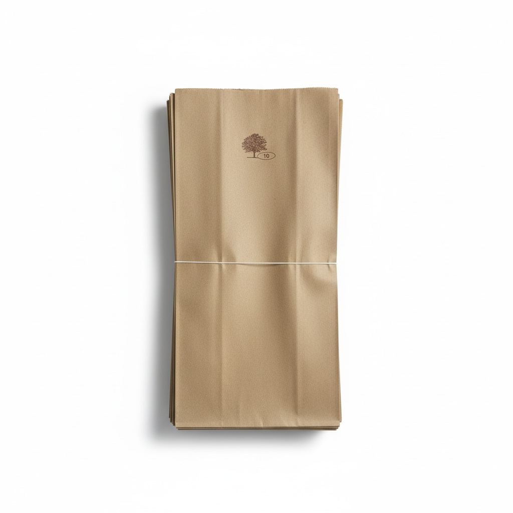 BOLSA DE PAPEL KRAFT CAFÉ #10 C/100u