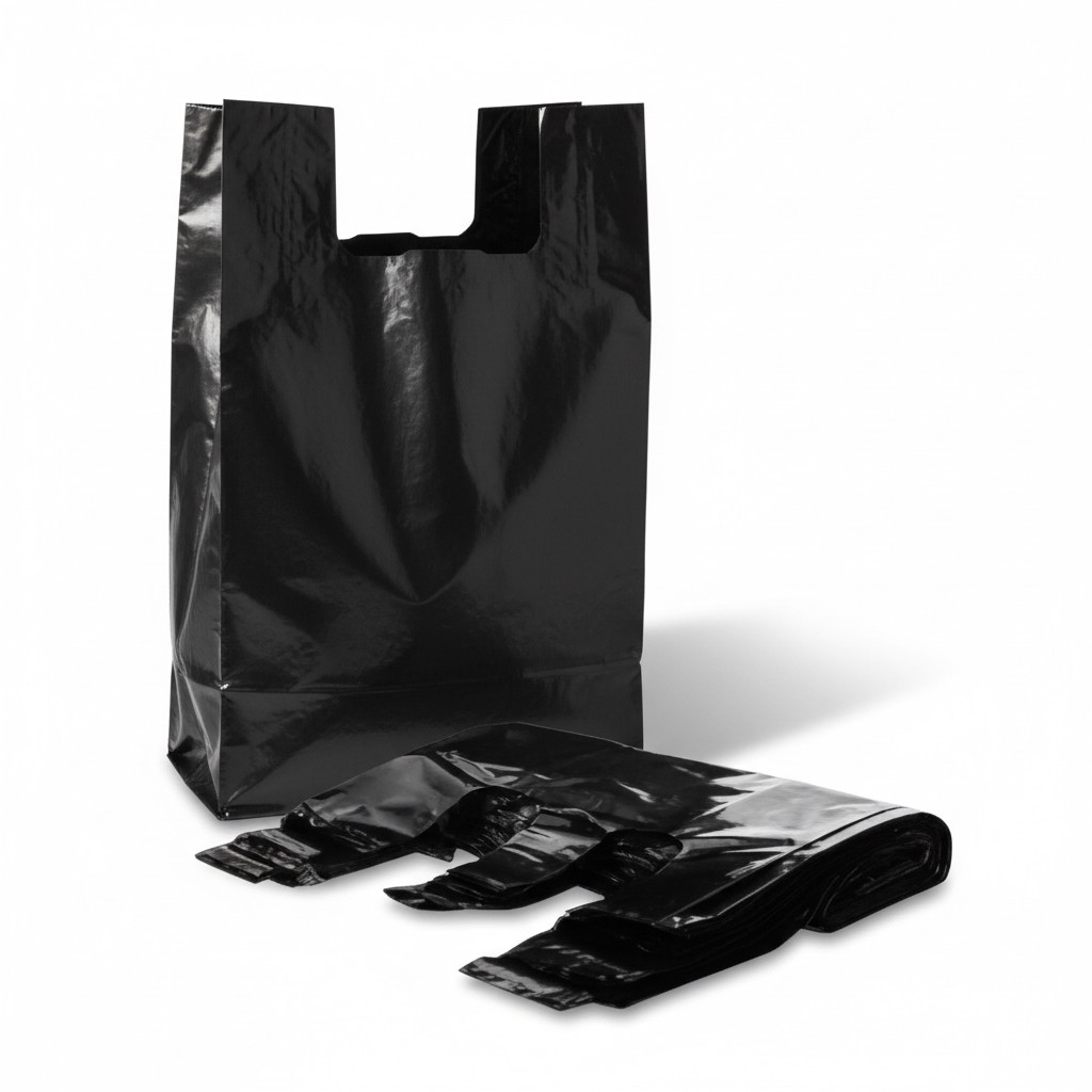 BOLSA ASA PLÁSTICO NEGRA GRANDE (30X60) (BAJA DENSIDAD)