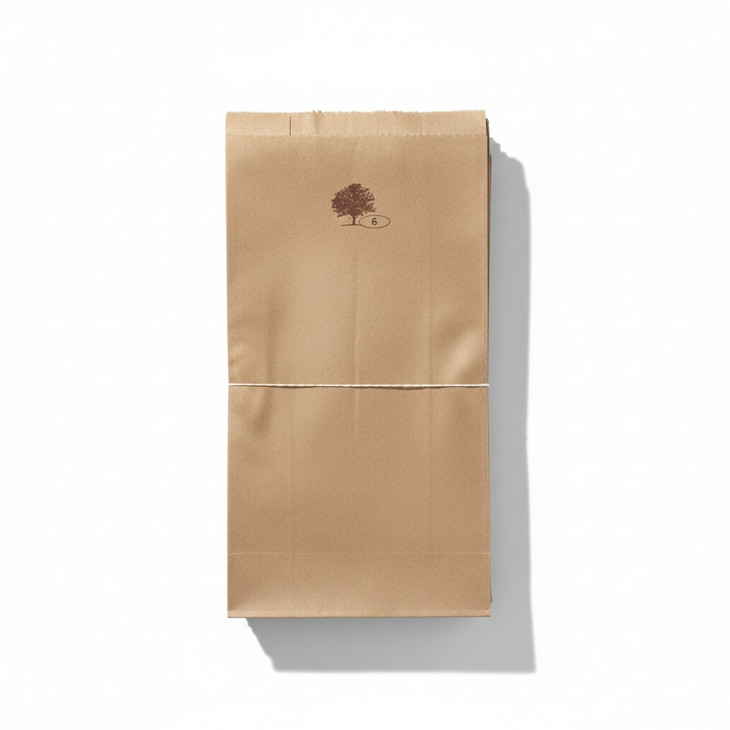 BOLSA DE PAPEL CAFÉ KRAFT  #6 C/100u