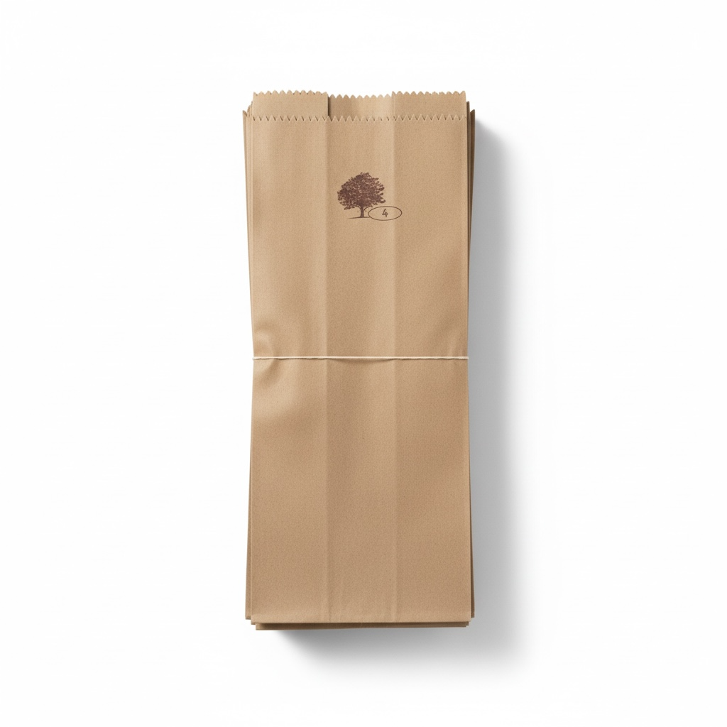 BOLSA DE PAPEL CAFÉ KRAFT #4 C/100u