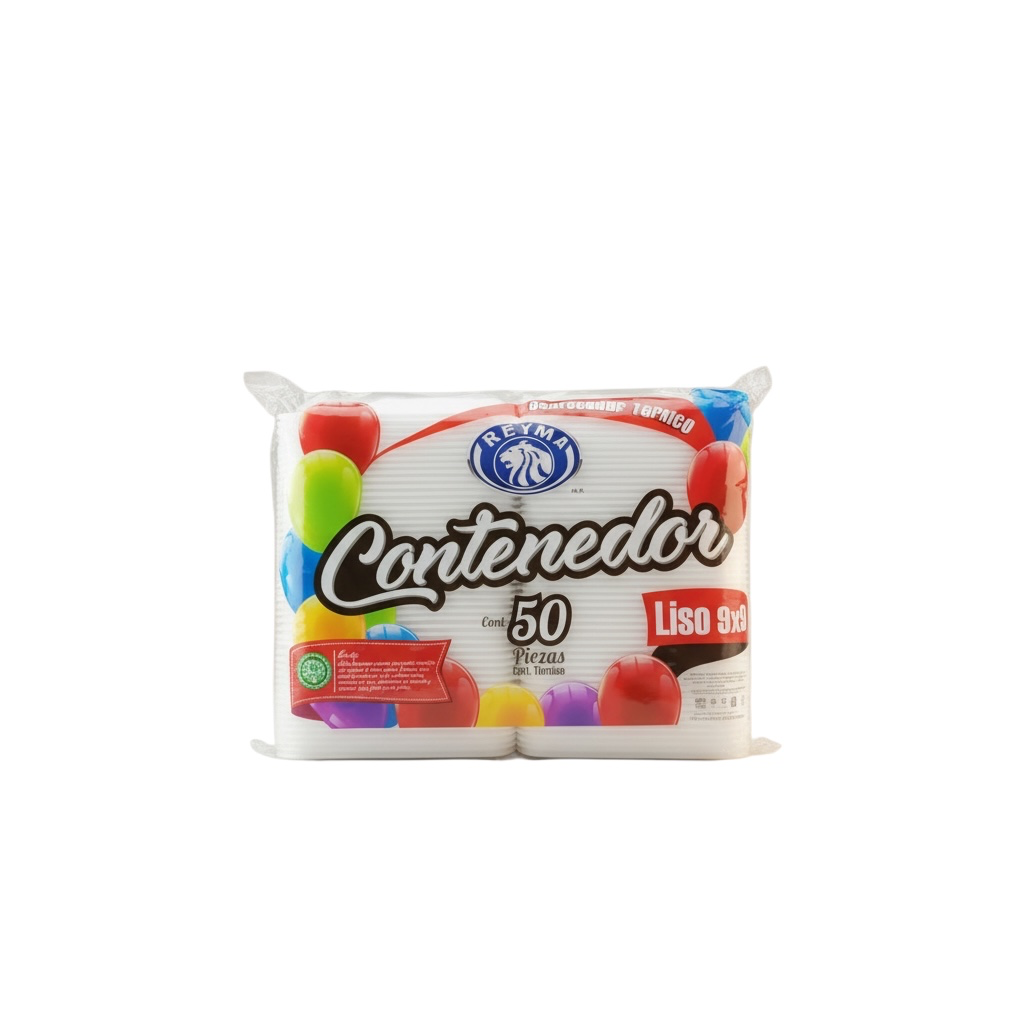 CONTENEDOR UNICEL 9X9 LISO REYMA