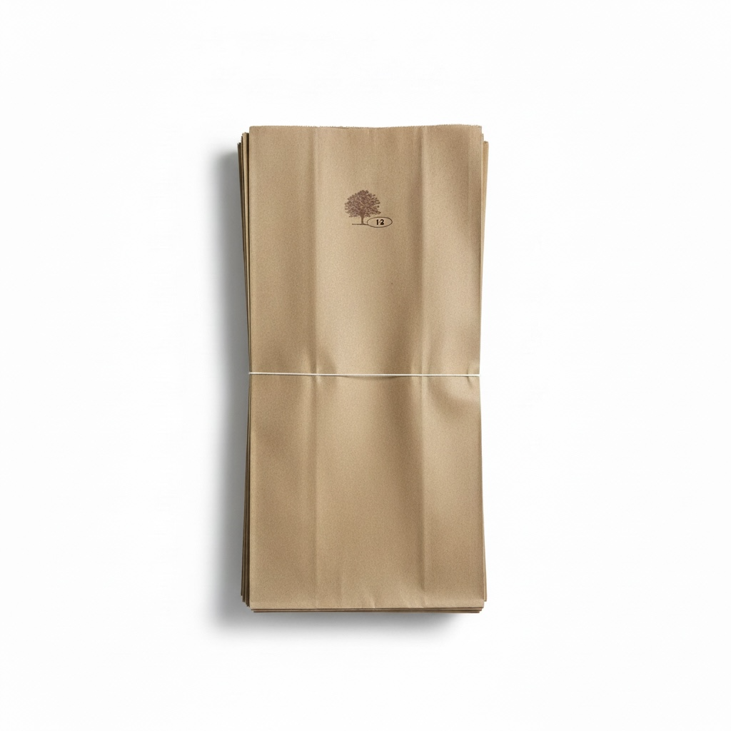 BOLSA DE PAPEL CAFÉ KRAFT #12 100u