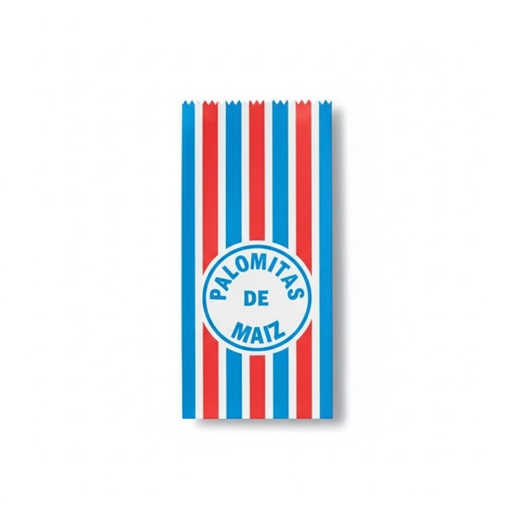 [BDP1-0172] BOLSA DE PAPEL #1 RAYADA PARA PALOMITA 100PZ