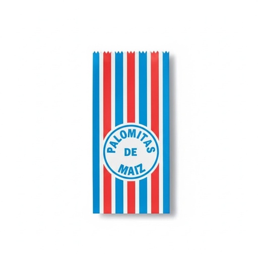 [BDP1-0172] Bolsa de Papel #1 Rayada para Palomita 100PZ