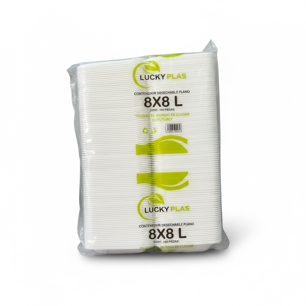 CONTENEDOR UNICEL 8X8 LISO BIOPLAST