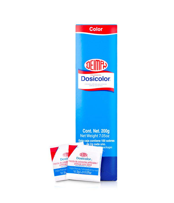 SOBRE COLORANTE COLORANTE ROJO FRESA  DOSICOLOR 2G DEIMAN