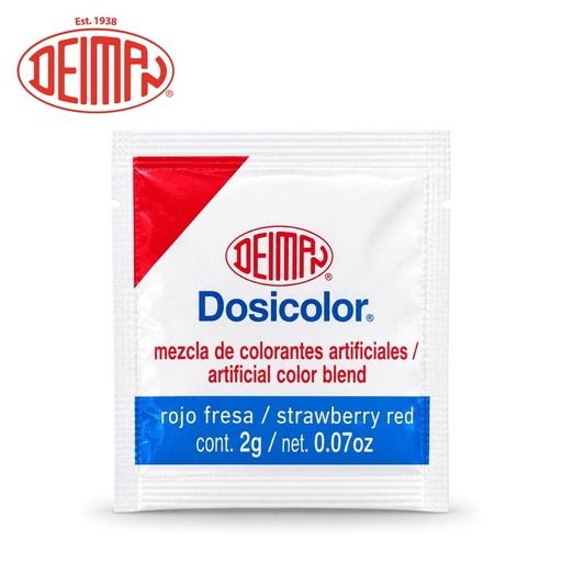 [SOB-0001] SOBRE COLORANTE COLORANTE ROJO FRESA  DOSICOLOR 2G DEIMAN