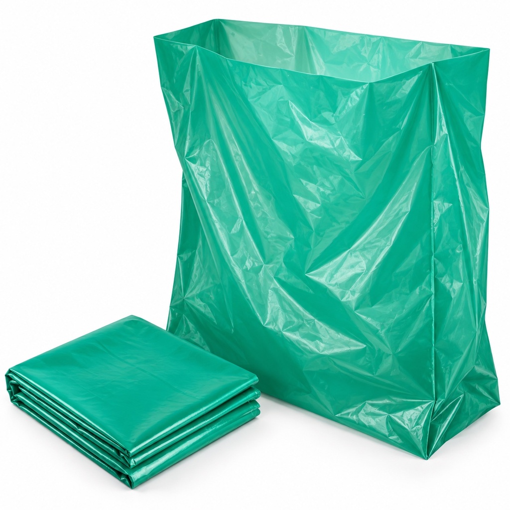Bolsa 60X90 Polipapel Color Verde Botella con Fuelle Cortada (Alta Densidad)