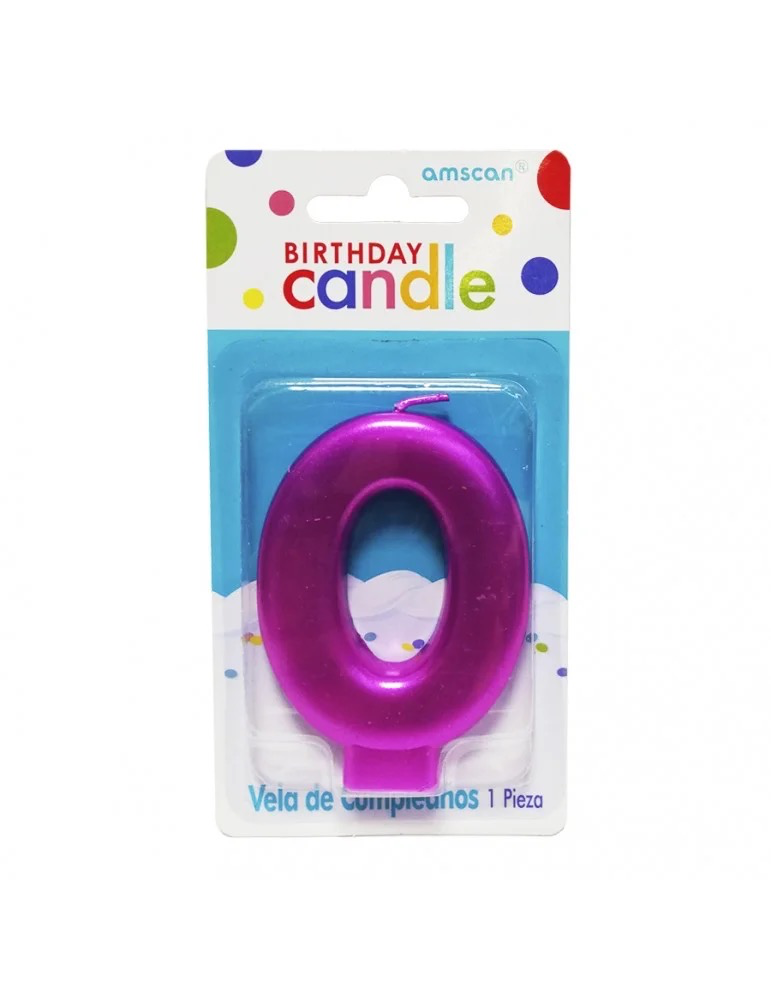 [INTSINSIN24807] VELA DE NÚMERO 0 ROSA METÁLICO AMSCAN