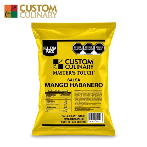 [SMH2-1001] Salsa Mango Habanero 2KG Pouch Custom Culinary