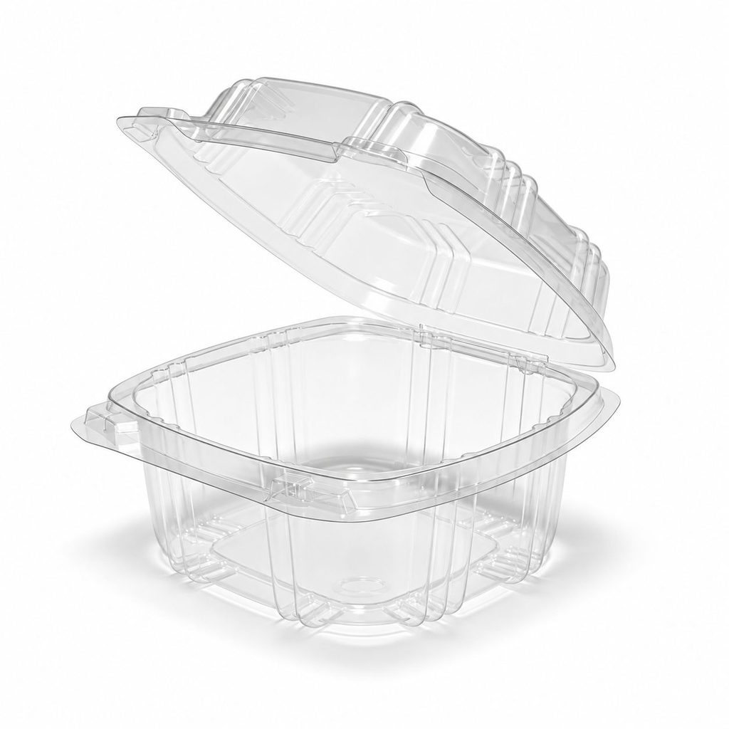 Contenedor Bisagra (0909-42) PET 9X9X6CM Miny Inix