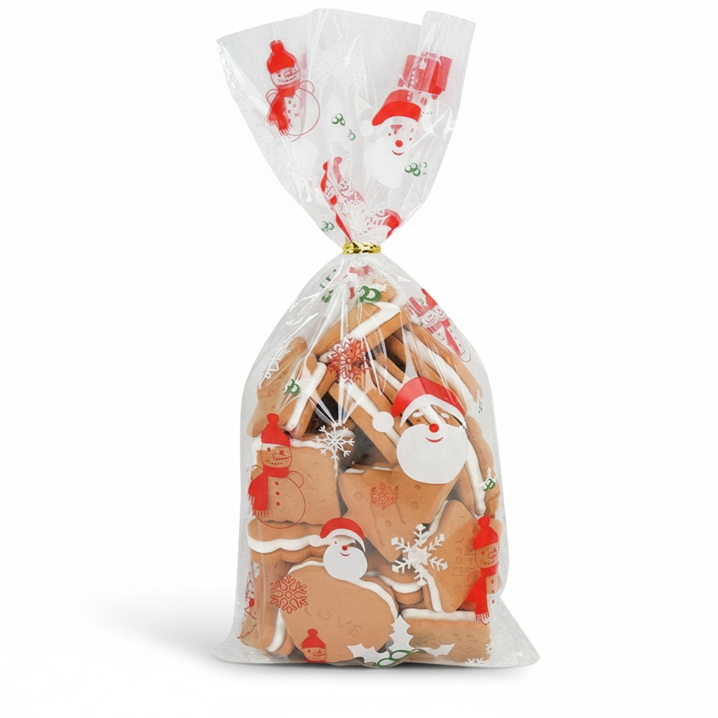 BOLSA CELOFAN 20X30 NAVIDEÑA (POLIPROPILENO)