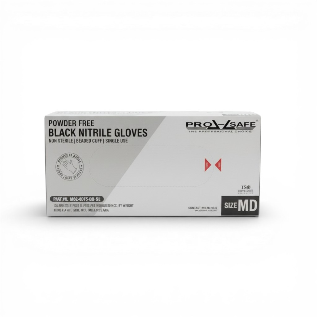 GUANTE NITRILO NEGROS M/D PROSAFE