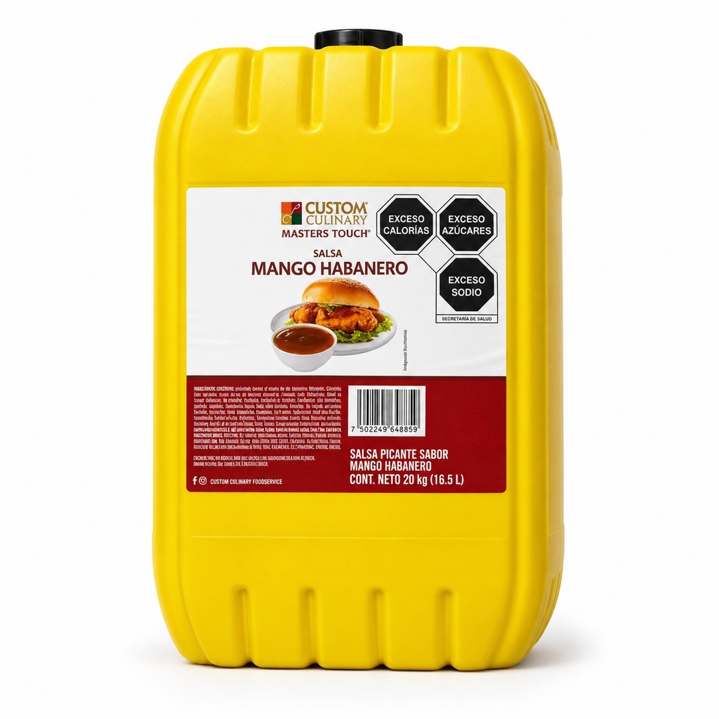 Bidón Salsa Mango Habanero Custom Culinary 20KG