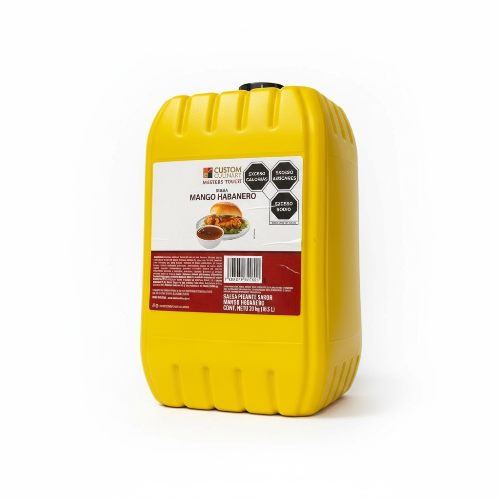 BIDÓN SALSA MANGO HABANERO CUSTOM CULINARY 20KG