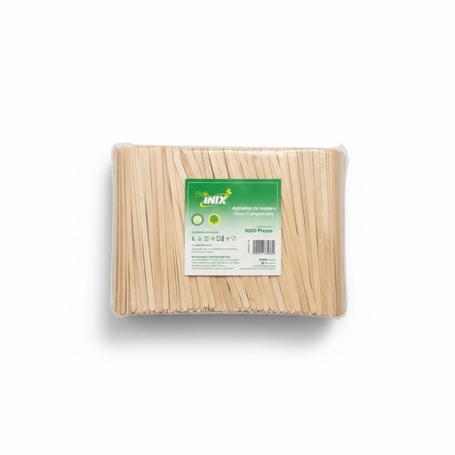 [AB1I-0228] Agitador Bambú 14CM Inix 1000u