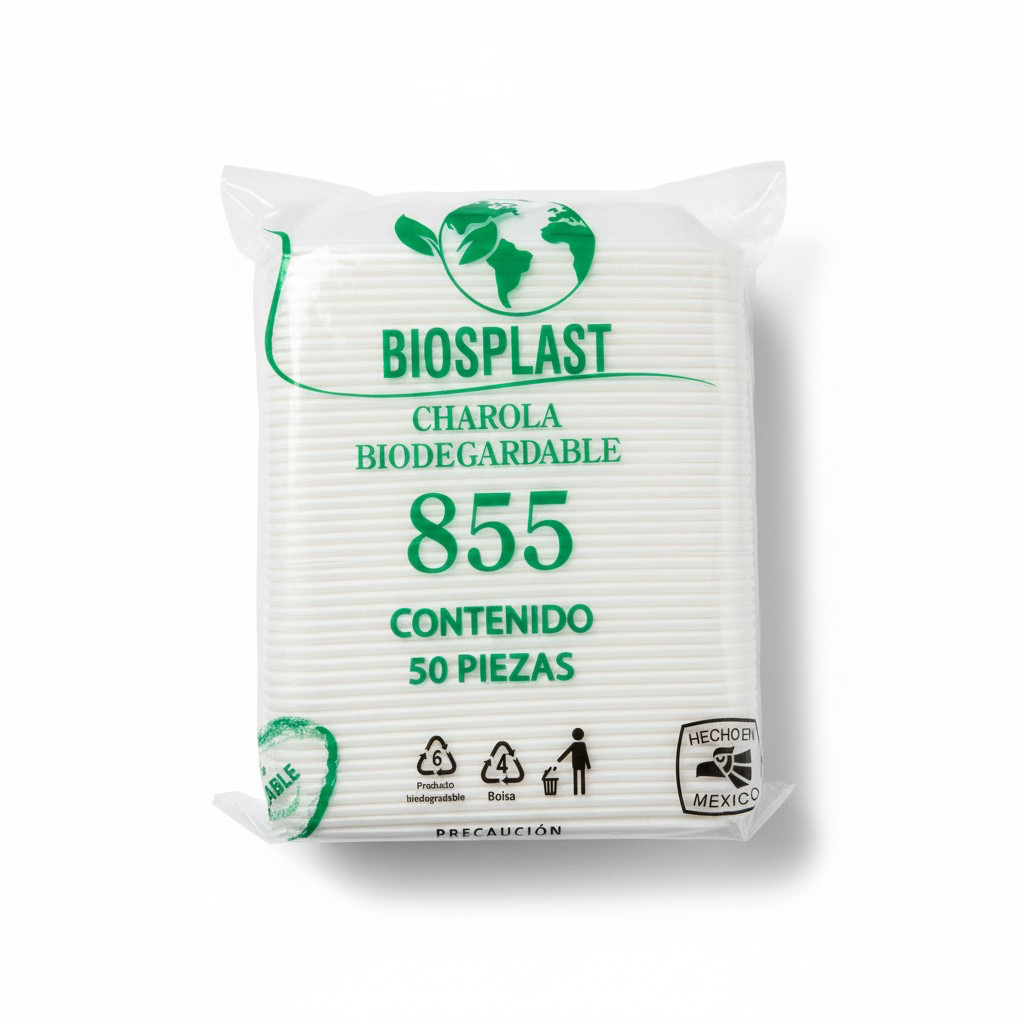 CHAROLA UNICEL 855 ECONÓMICA BIOPLAST C/50u