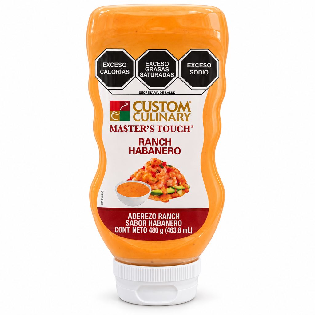 Aderezo Ranch Habanero Custom Culinary 480GRS