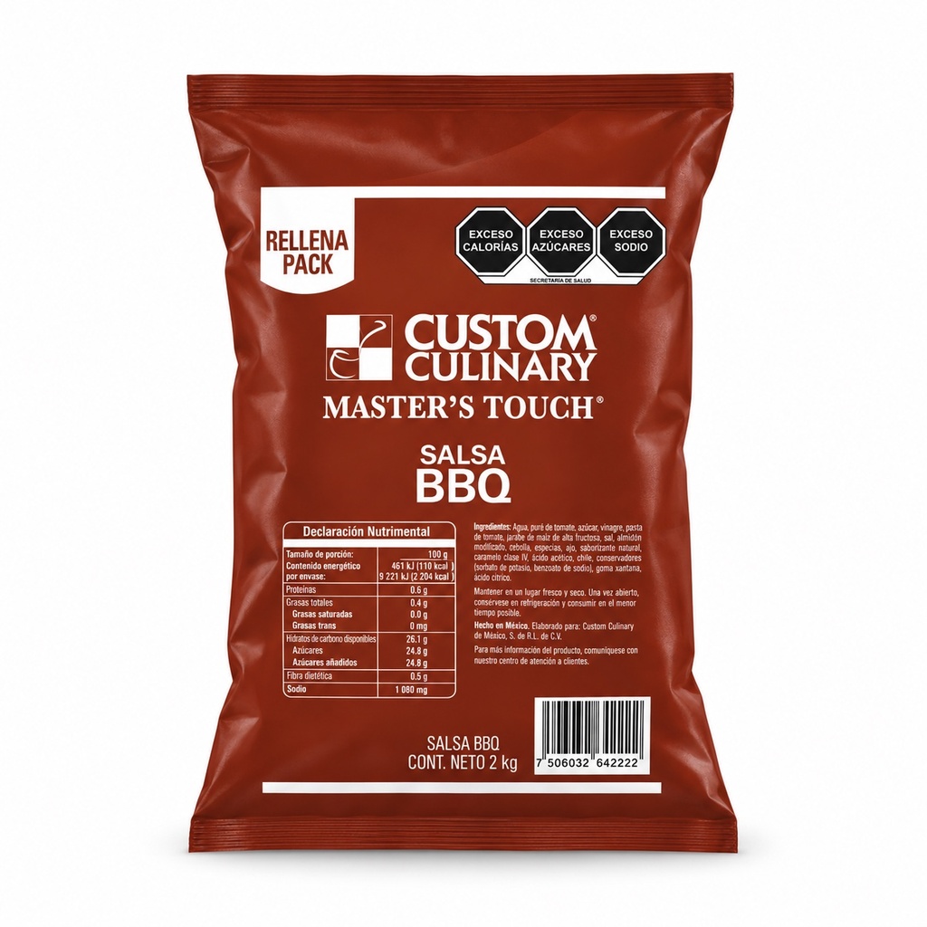 Salsa BBQ 2KG Pouch Custom Culinary