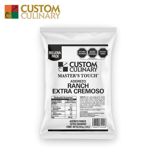 [AR2P-0221] Aderezo Ranch 2KG Pouch Custom Culinary